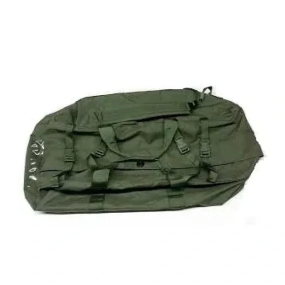 US Military Canvas Army Green Duffel Bag Rucksack Backpack - Picture 7 of 8